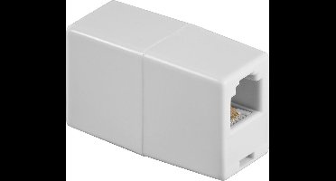 RJ11 - RJ11 telefoon koppelstuk / wit