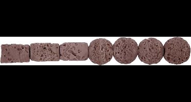 Kunsthars kralen, afm 24x38 & 31x22 mm, paars, 7 assorti