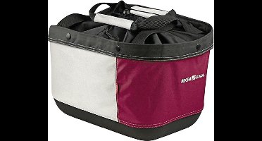 KlickFix Shopper Alingo GT Bagagedrager Winkelmand voor Racktime, rood/beige