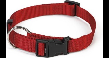 Beeztees - Halsband Hond - Nylon - Rood - 40-65 cm x 25 mm