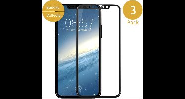 3x Screenprotector Gehard Glas geschikt voor Apple iPhone Xs / X - Full Screen - van iCall