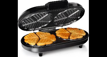 Tristar Wafelijzer - WF-2120 - 1200W - 10 hartvormige wafels - Anti aanbaklaag - PFAS-vrij