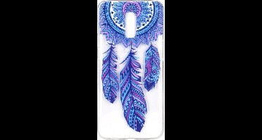 Shop4 - OnePlus 7 Hoesje - Zachte Back Case Dromenvanger Kleurrijk