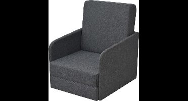 vidaXL - Slaapstoel - uitklapbaar - stof - donkergrijs