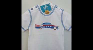 Lief! t-shirt wit met Amerikaanse auto mt 80