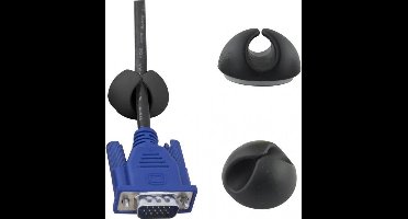 Esperanza Multifunctionele Kabel Klemmen 6 stuks - Zwart