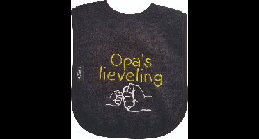 Zwarte slab met "Opa's lieveling"