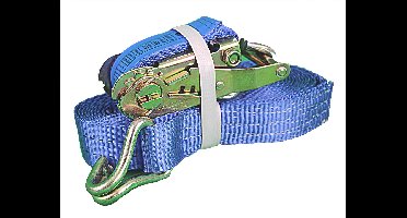 Spanband - 4 mtr - 25mm breed - inclusief Ratel - 500kg - CE gekeurd