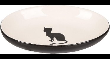 Flamingo - Kattenvoerbak Nala - Zwart/Wit - 90 ml - ∅ 13cm