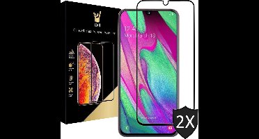 Screenprotector geschikt voor Samsung A40 - 2x FullGuard Glas Screen Protector