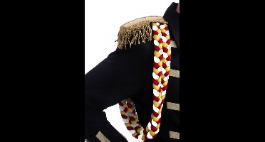 Erekoord rood-wit-geel dia 3 cm / 1 m lang