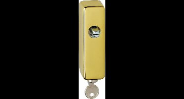 Slotconstructie voor afsluitbare raamkruk messing gelakt