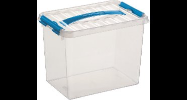 Sunware - Q-line opbergbox 9L transparant blauw - 30,7 x 20 x 22,3 cm