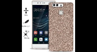 Puro Glitter Shine Back Case/Cover Huawei P9 Goud