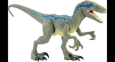 Mattel Jurassic World Kolossale Blue - Velociraptor speelgoed dinosaurus - 4+ jaar