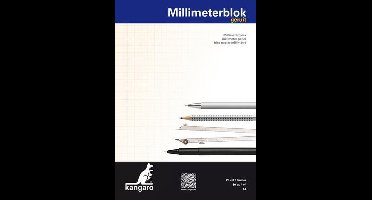 Kangaro millimeterblok - A4 - blok 25 vel - 80 grams - K-5594