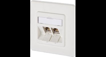 Metz Connect 1309121002-E Netwerkdoos Inbouw (in muur) Inzet met centraalstuk en frame 2 poorten Zuiver wit