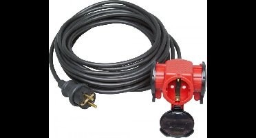 Kopp verlengsnoer 3-weg 10 m