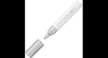 Pilot Pintor Zilveren Verfstift - Medium marker met 1,4mm schrijfbreedte - Inkt op waterbasis - Dekt op elk oppervlak, zelfs de donkerste - Teken, kleur, versier, markeer, schrijf, kalligrafeer…