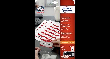 Badge insteekkaart Avery 40x75mm 190grs 20 vel