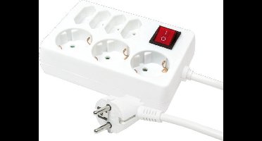 LogiLink LPS210 7AC-uitgang(en) 5m Wit power uitbreiding