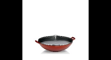 Wokpan Gietijzer Rood, 36 cm - Kela | Calido