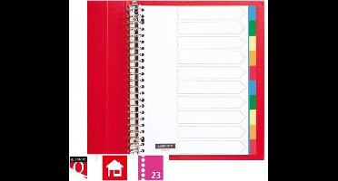 Tabbladen Quantore 23-gaats 10-delig assorti tabs PP