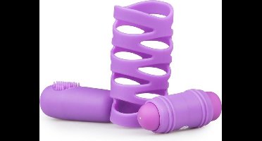 The Gladiator - Sleeve Met Dubbele Stimulatie - Paars