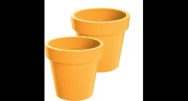 Bloempot Buiten Rond Lofly 16cm INDIAAN GEEL Prosperplast / 2 STUKS ! /