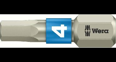 Wera 05071074001 3840/1 TS Zeskant Bits, RVS 4,0 x 25mm