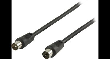 Coaxkabel Coax Male (IEC) - Coax Female (IEC) Recht 1.00 m Zwart