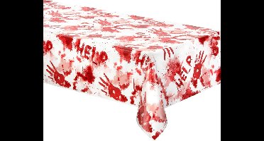 Bloederig plastic tafelkleed - Feestdecoratievoorwerp