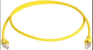 Telegärtner 100007968 RJ45 Netwerkkabel, patchkabel CAT 6A S/FTP 0.50 m Geel Vlambestendig, Snagless, Vlambestendig, Ha