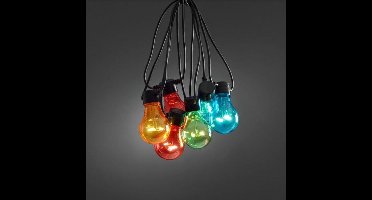 Konstsmide 2378 - Snoerverlichting - 10 lamps transp 80 LED zeer energiezuinig - 450 cm - 24V - voor buiten - multi
