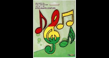 Applicaties 4 stuks op kaart Limburg muzieksleutel en noten