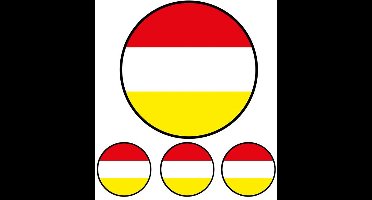 Applicaties 4 stuks op kaart Oeteldonk cirkels