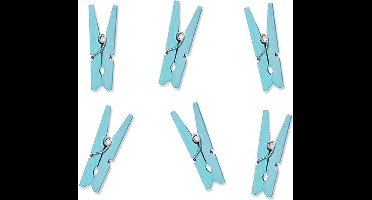 Partydeco - Knijpers licht blauw (20st)