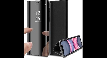 Hoesje geschikt voor iPhone 11 - Book Case Spiegel Zwart