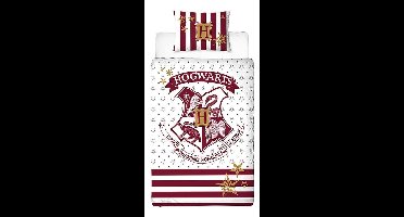 Harry Potter - Dekbedovertrek - Eenpersoons - 140 x 200 cm - Rood