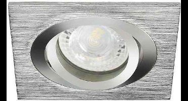 Eco-LED - Inbouwspot - Vierkant - Kantelbaar - Brushed Aluminium