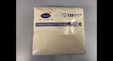 Duni Servet creme 2 laags 125 stuks
