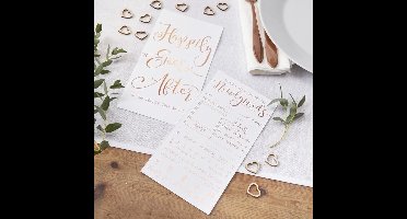 Alternatief gastenboek - Advieskaartjes Beautiful rose gold