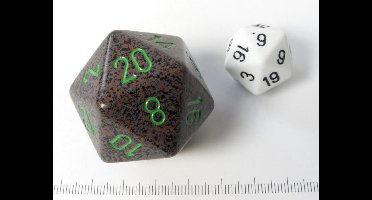 Chessex dobbelsteen, 34 mm 20-zijdig, Speckled Earth