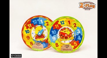 Leer de klok lezen in puzzelstukjes