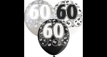 Grijze ballonnen 60 jaar - Feestdecoratievoorwerp