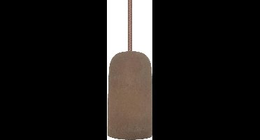 Pendel - Hanglamp - 1 Lichts - Ø5cm - Draadlamp - Beton - Bruin