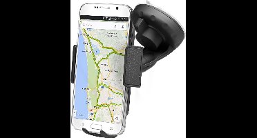 SBS Safe Lock Zuignap Telefoonhouder Auto met Klem - Zwart