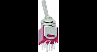 Verticale Subminiatuur Tuimelschakelaar Dpdt On-Off-On