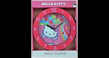 Hello Kitty klok roze 25cm