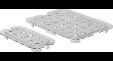 HENDI Geperforeerde GN roosters – polycarbonaat – 265x206 mm – transparant